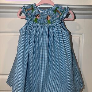 Adorable Blue Gingham Smocked Dress for Kids